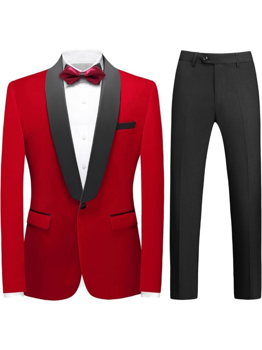 Stylish Men's Velvet Tuxedo Suit Set - Slim Fit Blazer & Pants for Weddings
